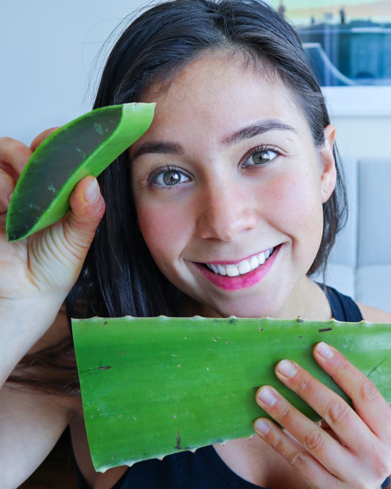 yovana with aloe vera