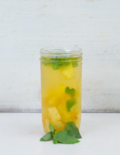 mint pineapple iced tea